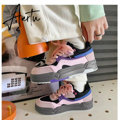 Fashion Summer Women Sneakers All-match Mixed Color Men Running Sports Shoes Platform Rock Casual Ladies Breathable Shoes Aiertu