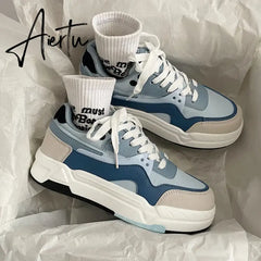 Fashion Summer Women Sneakers All-match Mixed Color Men Running Sports Shoes Platform Rock Casual Ladies Breathable Shoes Aiertu