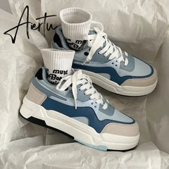 Fashion Summer Women Sneakers All-match Mixed Color Men Running Sports Shoes Platform Rock Casual Ladies Breathable Shoes Aiertu