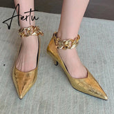 Fashion Women Pumps Shoes Spring Autumn New Female Pointed Toe Thin Heels Sandals Casual Shoes Ladies Low Heels Pumps Aiertu