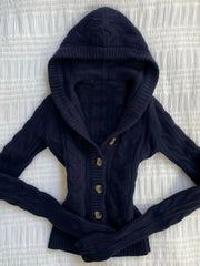 Aiertu - Korean Vintage Warm Knitted Autumn Winter Sweaters Simple High End Office Lady Punk Harajuku Cardigan Y2k 2000s Punk Jumper Aiertu