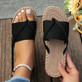 Aiertu Comfortable Women's Summer Slides, Open Toe Casual Fashion Slide Sandals, Quick-Drying Outdoor Slip-On Flip Flops Aiertu