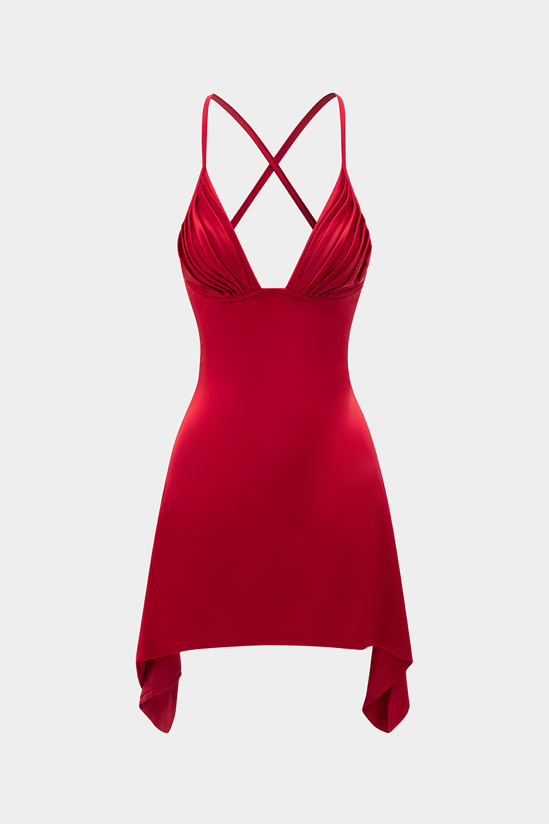 Aiertu -Slip Sleeveless Ruched Mini Dress aiertu