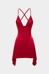 Aiertu -Slip Sleeveless Ruched Mini Dress aiertu