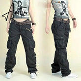 Free Shipping New Arrival Fashion Hip Hop Loose Pants Jeans Baggy Cargo Pants For Women Aiertu