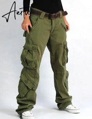 Free Shipping New Arrival Fashion Hip Hop Loose Pants Jeans Baggy Cargo Pants For Women Aiertu