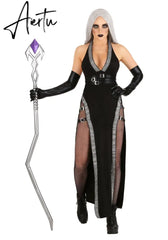 Halloween Witch Vampire Costumes for Women Adult Medieval Sorcerer Carnival Party Performance Drama Masquerade Clothing Aiertu