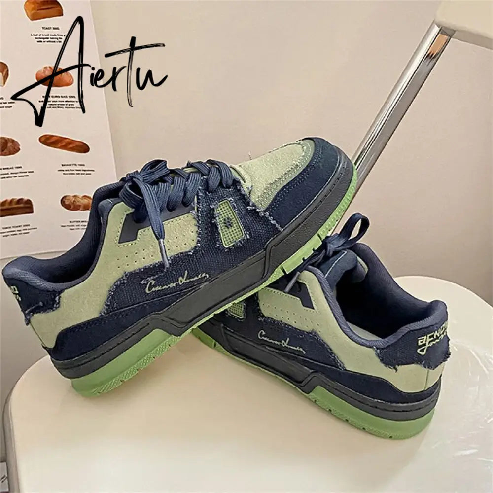 Harajuku Y2k Platform Shoes Women Canvas Korean Fashion Lace Up Sneakers Female Sports Comfortable Shoe Casual Flats Aiertu