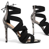 High Heel Sandal for Women Female Shoe Buckle Summer High-heeled Girls Comfort New Fashion Stiletto Strap Peep Toe Open Aiertu