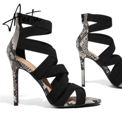High Heel Sandal for Women Female Shoe Buckle Summer High-heeled Girls Comfort New Fashion Stiletto Strap Peep Toe Open Aiertu