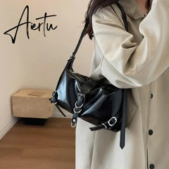 High Quality Women's Bags Autumn New Fashion Simplicity High-capacity Advanced Sense Shoulder Bag Solid Versatile Handbag Aiertu