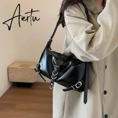 High Quality Women's Bags Autumn New Fashion Simplicity High-capacity Advanced Sense Shoulder Bag Solid Versatile Handbag Aiertu