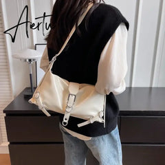 High Quality Women's Bags Autumn New Fashion Simplicity High-capacity Advanced Sense Shoulder Bag Solid Versatile Handbag Aiertu