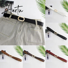 Hot Ladies Adjustable Thin Belts for Women Fashion Luxury Brand Designer Style Skinny Coat Jacket Dress Jeans Waist Belt Female Aiertu