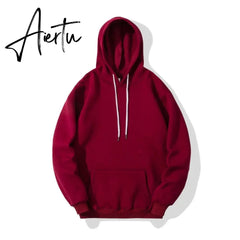 Hot Spring Autumn Fashion Brand Women and Men's Hoodies Male Casual Hoodies Sweatshirts Men Solid Color Hoodies Sweatshirt Tops Aiertu