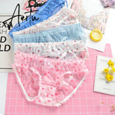 Japanese Cute Lolita Sexy Lace Panties For Women Mesh Transparent Underwear Thin Thong Brief Strawberry Lingerie For Teen Girl Aiertu