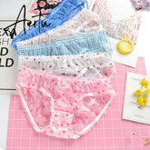Aiertu Japanese Cute Lolita Sexy Lace Panties For Women Mesh Transparent Underwear Thin Thong Brief Strawberry Lingerie For Teen Girl Aiertu
