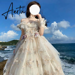 Japanese Retro Victorian Style Lolita Jsk Dress Sweet Ruffles Lace Floral Embroidery Princess Dresses Girl Women'S Summer Dress Aiertu