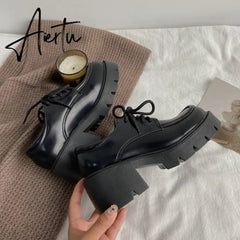 Japanese School Uniform Jk Student Shoes Girls Women Kawaii Lolita Soft Sister Round Toe Platform low Heel shoes Mary Jane Shoes Aiertu