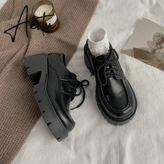 Japanese School Uniform Jk Student Shoes Girls Women Kawaii Lolita Soft Sister Round Toe Platform low Heel shoes Mary Jane Shoes Aiertu