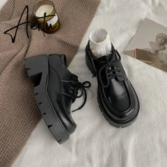 Japanese School Uniform Jk Student Shoes Girls Women Kawaii Lolita Soft Sister Round Toe Platform low Heel shoes Mary Jane Shoes Aiertu