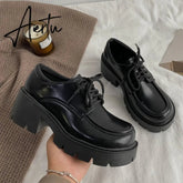 Japanese School Uniform Jk Student Shoes Girls Women Kawaii Lolita Soft Sister Round Toe Platform low Heel shoes Mary Jane Shoes Aiertu
