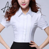 Aiertu Korean Fashion Women Shirts Office Lady Cotton Blouse Blusas Mujer De Moda Women Blouses Elegant Women Shirt Plus Size 5XL Aiertu