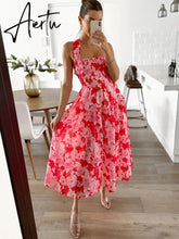 Lace Up Backless Sexy Maxi Dress Summer Women Elastic Red Long Elegant Ladies Holiday Dress Sundress Vestido Chiffon Aiertu