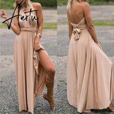 Ladies Sexy Women Maxi Club Dress Bandage Long Party Multiway Swing Dress Convertible Infinity Robe Bridesmaids Boho Women Dress Aiertu