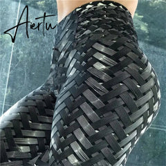 Leggings Women New Hot Sales Irenweave Leggings Weaving Printed Tie Women Fitness Leggins Workout Scrunch Booty Leggins Mujer Aiertu