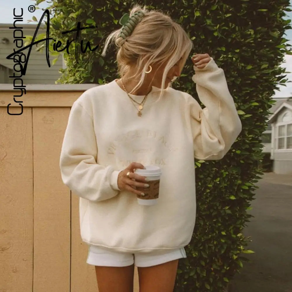 Long Sleeve Top Oversized Sweatshirts Women Grunge Aesthetic Clothes Streetwear Fall Winter Pullover Sweatshirt Aiertu