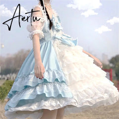 Lovely Lace Pink Bow Lolita Daily Sp Girl Lolitas Dress Kawaii Vestido Kawai Sweet Girl Tea Party Cos Lolita Clothes Victorian Aiertu