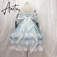 Lovely Lace Pink Bow Lolita Daily Sp Girl Lolitas Dress Kawaii Vestido Kawai Sweet Girl Tea Party Cos Lolita Clothes Victorian Aiertu
