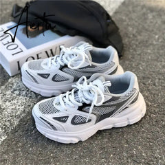 Men Women Sneakers Plus Size 41 42 43 Women's Casual Shoes Fashion Chunky Sneakers Woman Thick Sole Sport Shoes Big Size Shoes Aiertu