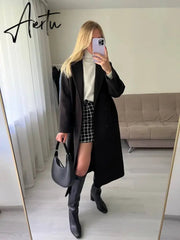 Meotina Women Genuine Leather Knee High Boots Square Toe Chunky High Heels Zipper Long Boots Lady Fashion Shoes Autumn Winter 43 Aiertu