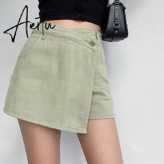 Mini Denim Skirts Women Slim Chic Vintage New Summer Asymmetrical Streetwear Design Ulzzang Student Harajuku Y2k Faldas Aiertu
