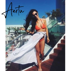 New Fashion Summer Women Swim Beach Wear Bikini Cover Ups Hot Sale Cloak Sheer Mini Wrap Shirt Sarong Pareo Smock Aiertu