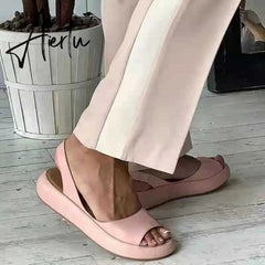 New Flat Sandals Slippers Women's Casual Outdoor Slippers Fashion Beach Shoes Thick Sole Sandals Summer Slippers open toe shoes Aiertu