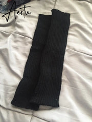 New Japanese Lolita Sweet Girl Leg Warmer Knit Socks Wool Ball Knitted Foot Cover Cosplay Women Autumn Winter Heap Heap Socks Aiertu