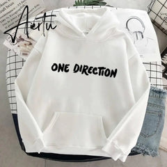 New letter Graphic One Direction Merch Harajuku Aesthetic Women Pullover Hoodie Sweatshirt Streetwear Clothes Aiertu