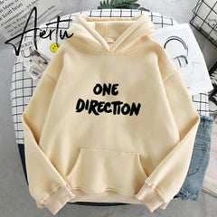 New letter Graphic One Direction Merch Harajuku Aesthetic Women Pullover Hoodie Sweatshirt Streetwear Clothes Aiertu