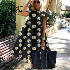 New Summer Solid Color Women Dress Short Sleeve Loose Chic Pleated Dress Beach Casual White Black Pink Dress Lady Vestidos Aiertu
