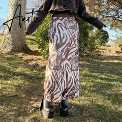 Plaid Skirt Women Y2k Retro Straight Skirts Double Layer Mesh E Girl 2000s Harajuku Aesthetic High Waist Skinny Streetwear Skirt Aiertu