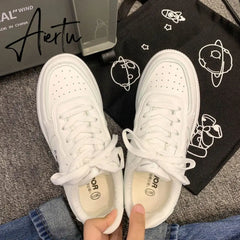 Platform Sneakers Women's White Shoes Korean Spring Autumn New Sports Vulcanize Basket Kawaii Lolita Casual Flat Running Aiertu