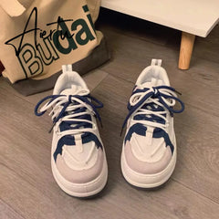 Platform Sports Shoes Women's Sneakers Spring Vulcanize Summer Tennis Femme Flats Running Blue Kawaii Harajuku Aiertu