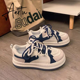 Platform Sports Shoes Women's Sneakers Spring Vulcanize Summer Tennis Femme Flats Running Blue Kawaii Harajuku Aiertu