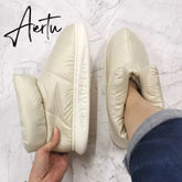 Plush Cotton Boots Women Female Winter Shoes Outdoor Non-slip Light Down Leisure Women's Snow Boot Platform Keep Warm Footwear Aiertu
