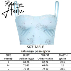 Rockmore Lace Aesthetic Crop Tops Women V Neck Sleeveless Tank Top Tee Cute Clothes Academia Vintage E Girl Camisole Streetwear Aiertu
