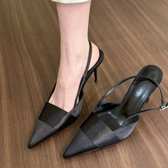 Aiertu Spring Slingback Sandals Low Heel Pumps Shoes Women Elegant Kitten Heel Mules Pointed Toe Wedding Party Shoes zapatos mujer Aiertu