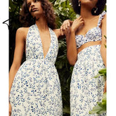 Sexy Printed Bikini Ruffle Swimsuit Two-piece Push Up High Waist Swimwear Triangle Swimming Biquini Beach Dress Summer Beachwear Aiertu